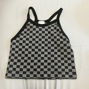 Checker crop top
